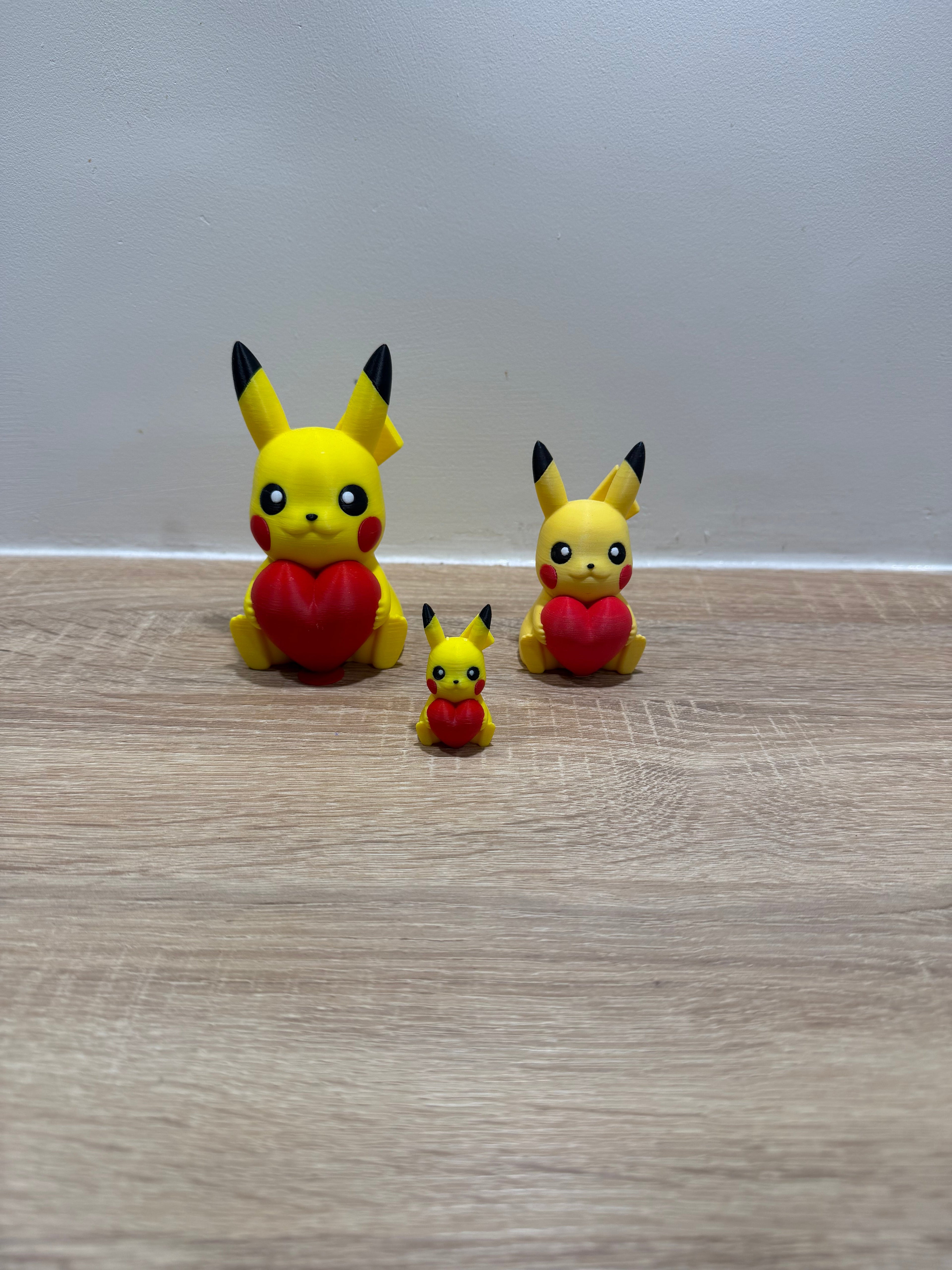 Figurine Pikachu coeur Print'ech 3D