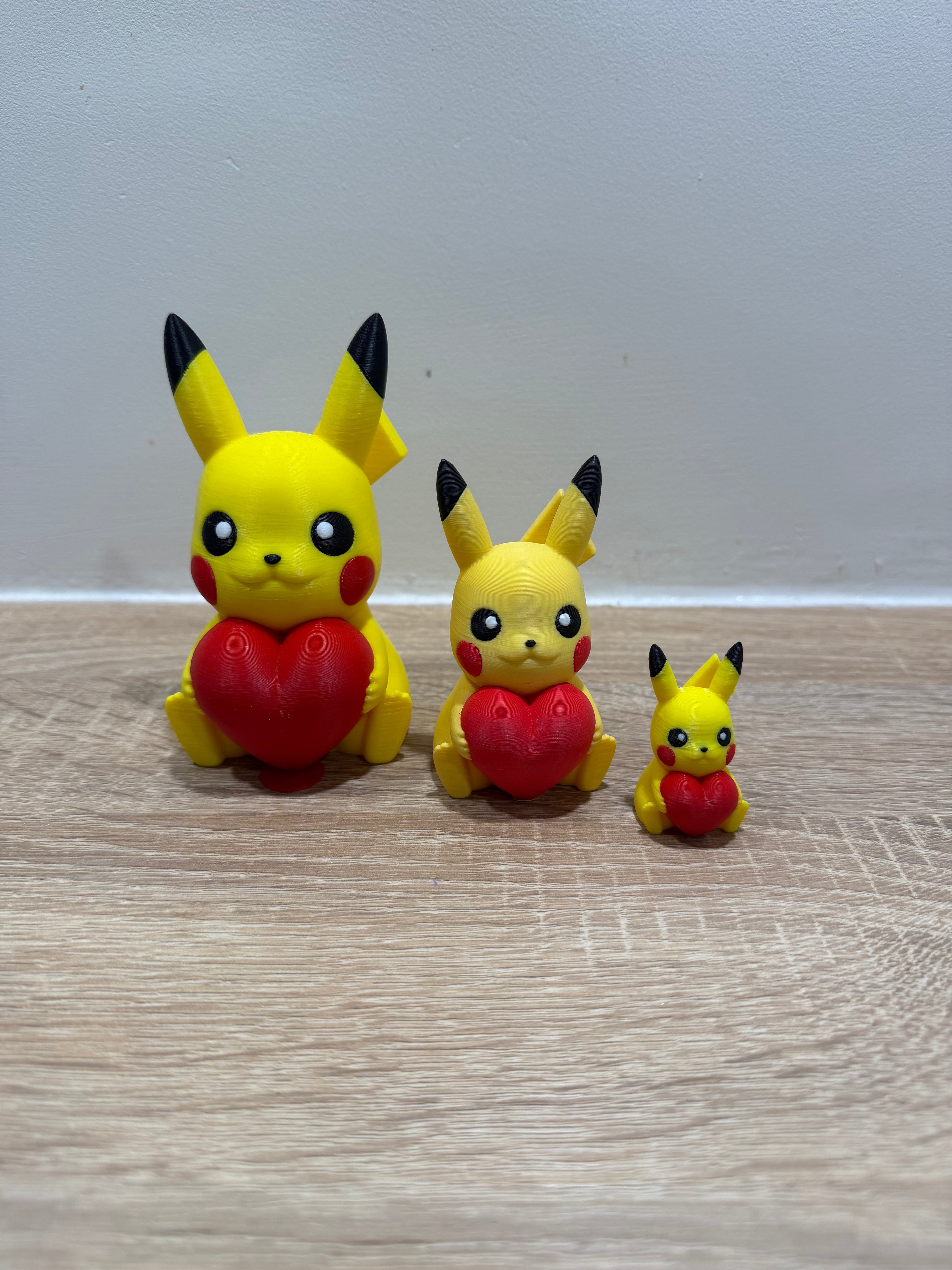 Figurine Pikachu coeur Print'ech 3D